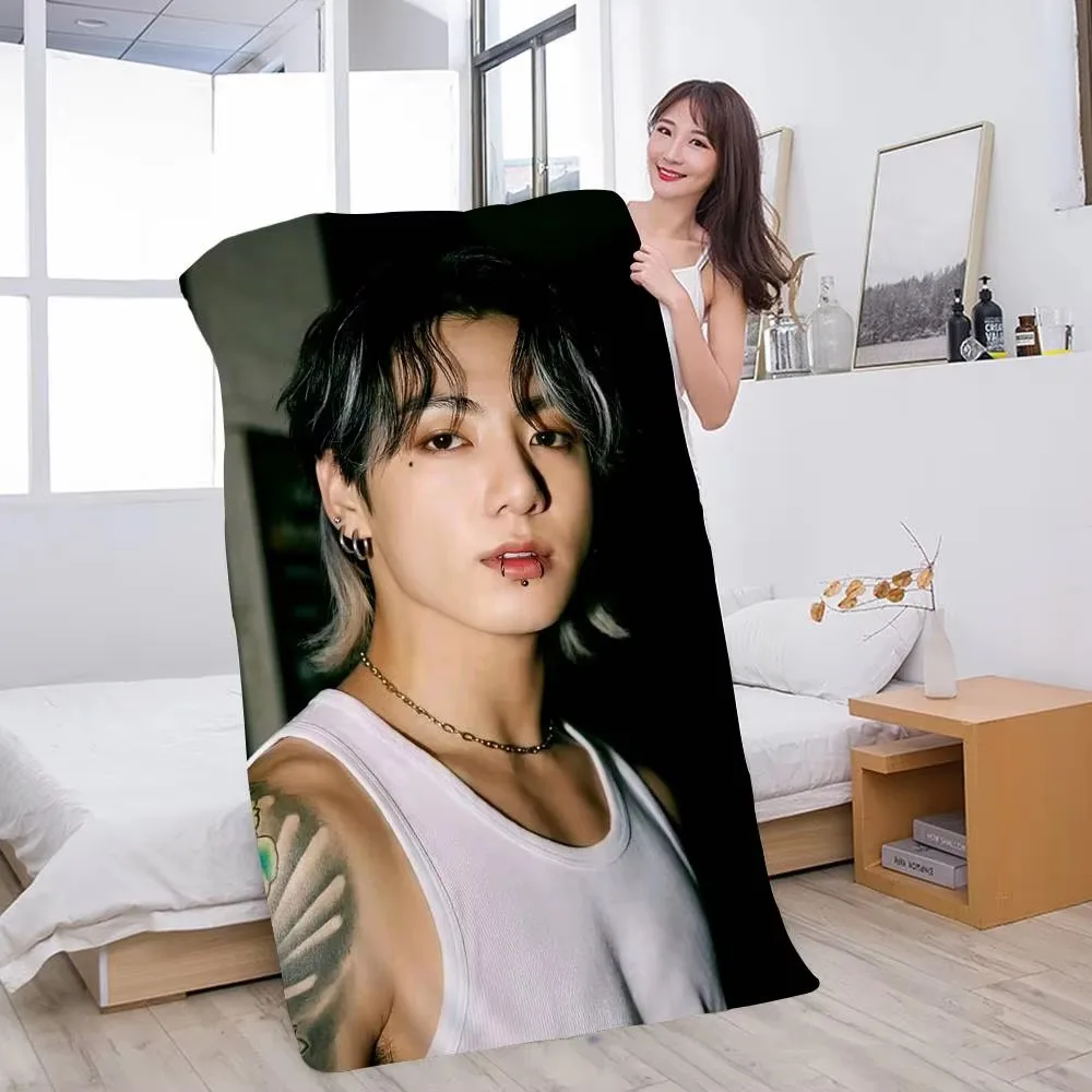 Korean Pop Music Star Beach Towel Lightweight Quick Dry Soft Absorbent Microfiber for Swimming Camping Beach Travel