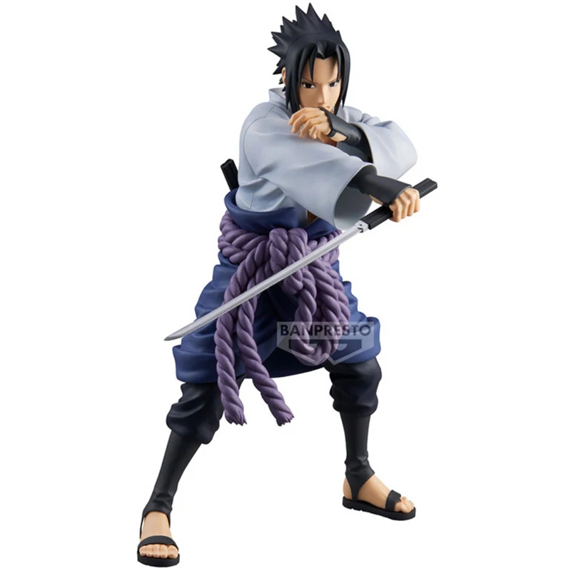 24cm Genuine Banpresto Grandista Naruto : Shippuden Uchiha Sasuke Anime Action Figure Model Toys Gift for Birthday