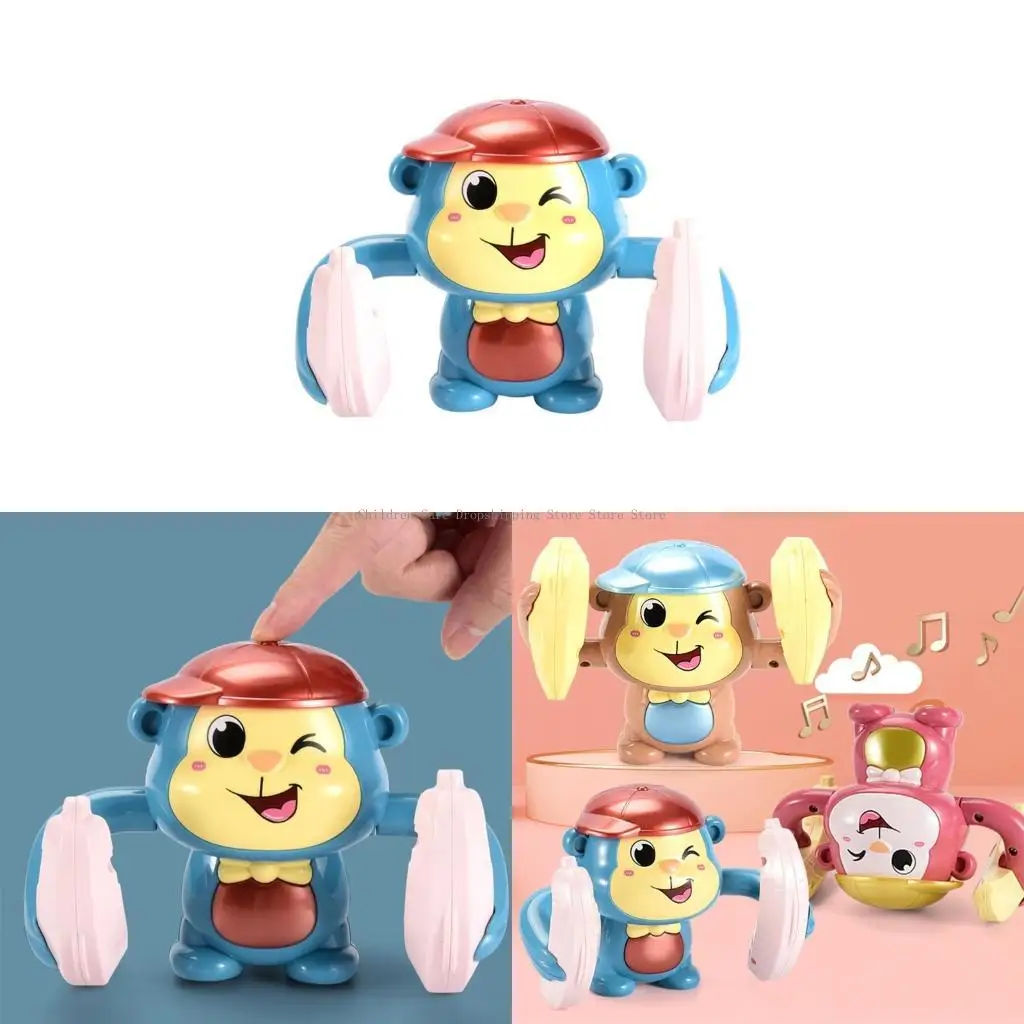 

Electric Rolling Monkey Intelligent Cartoon Entertainment Music Light Relief Toy Non-toxic Plastic for Children