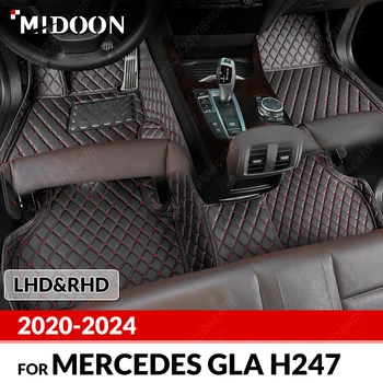 메르세데스 벤츠 Mercedes Benz GLA Class H247 2020 2021 2022 2023 2024 클래스용 자동차 바닥 매트,  맞춤형 자동 발 패드, 카펫 커버, 인테리어 액세서리