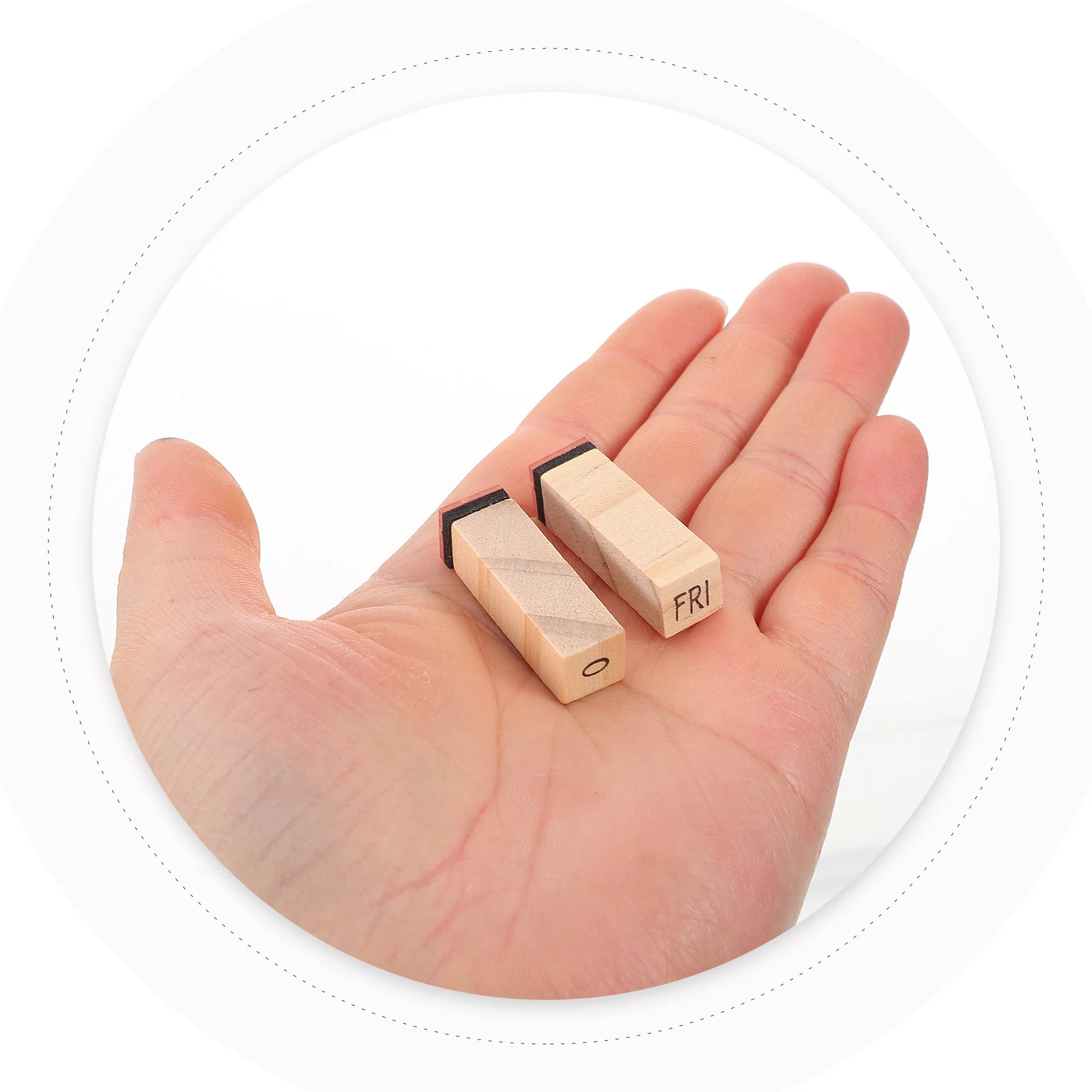 

1Set Style Wooden Small Size Durable Wood Number Week for DIY Scrapbook Journaling Craft Supplies