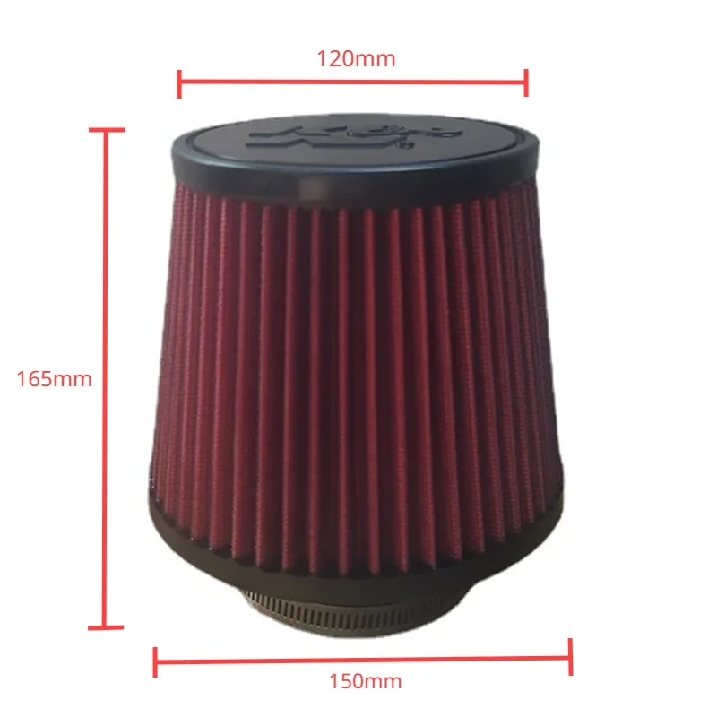 Car Mushroom Head Universal High Flow Intake Air Filter 102mm 89mm 76mm 3 3.5 4 Inch Cone Tapered Air filters for K＆N 14084-2