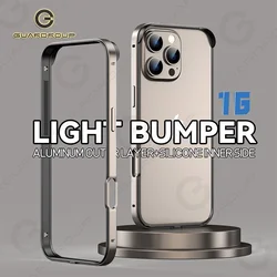For iPhone 16 15 14 Plus 13 12 11 Pro Max Case Titanium Color Soft Silicone Shockproof Bumper Luxury Hybird Aluminum Meatl Frame