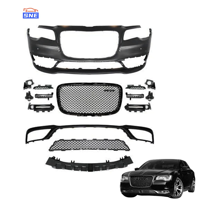 Kit carrozzeria ricambi auto stile Srt Kit carrozzeria paraurti anteriore largo per paraurti anteriore Chrysler 300C con fendinebbia DRL 12+