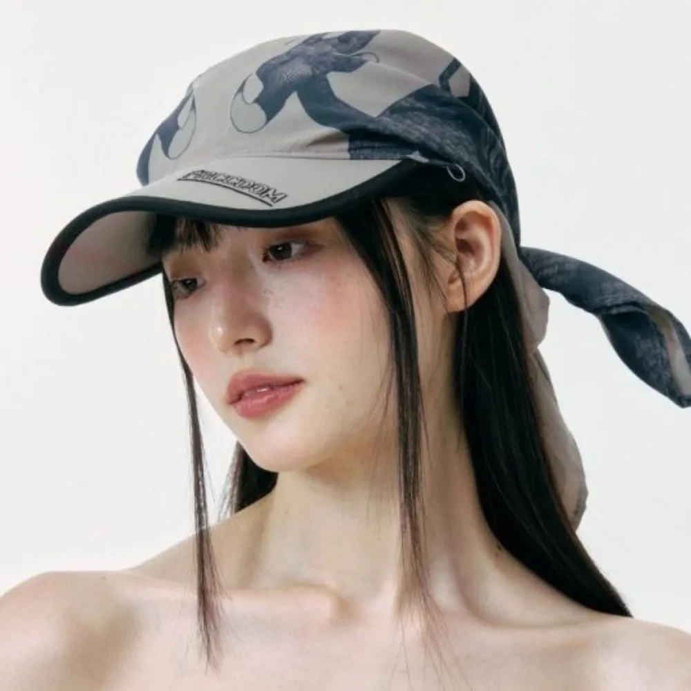 

Sunscreen Dragon Claw Baseball Cap Bow Hair Band Strappy Bandana Hat Fashion Vintage Satin Headscarf Hat outdoor