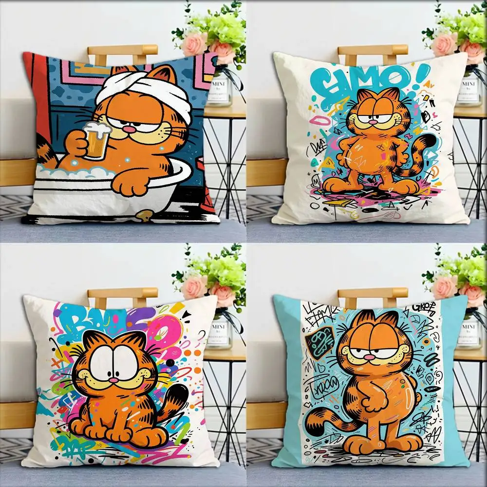 

Cute G-Garfield World Various Sizes Square Pillow Case For Car Home Bedchamber Decor