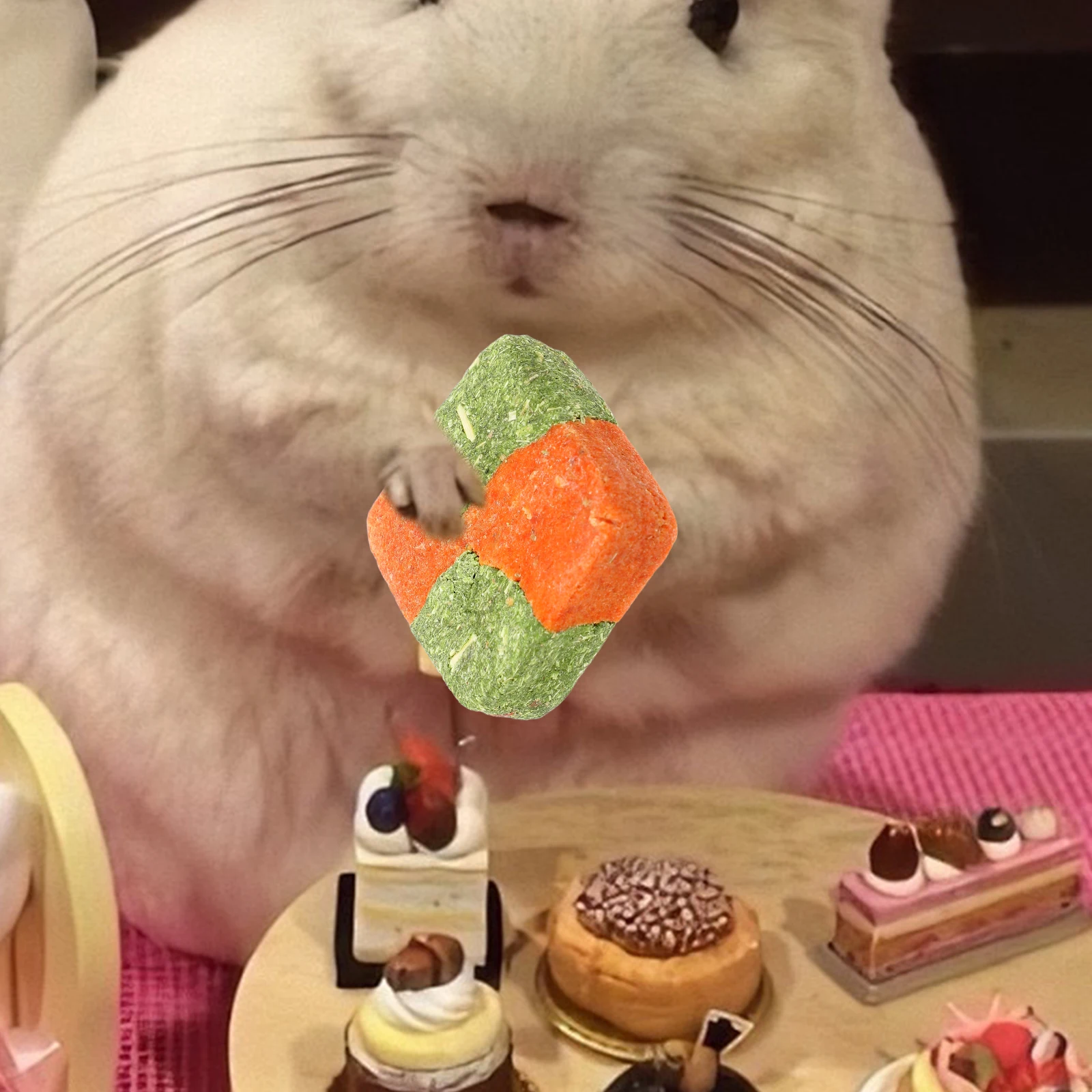 

5Pcs Rabbit Chew Natural Organic Grass Cakes Small Animal Teeth Grinding Treats Healthy Pet Snacks Bunny Chew