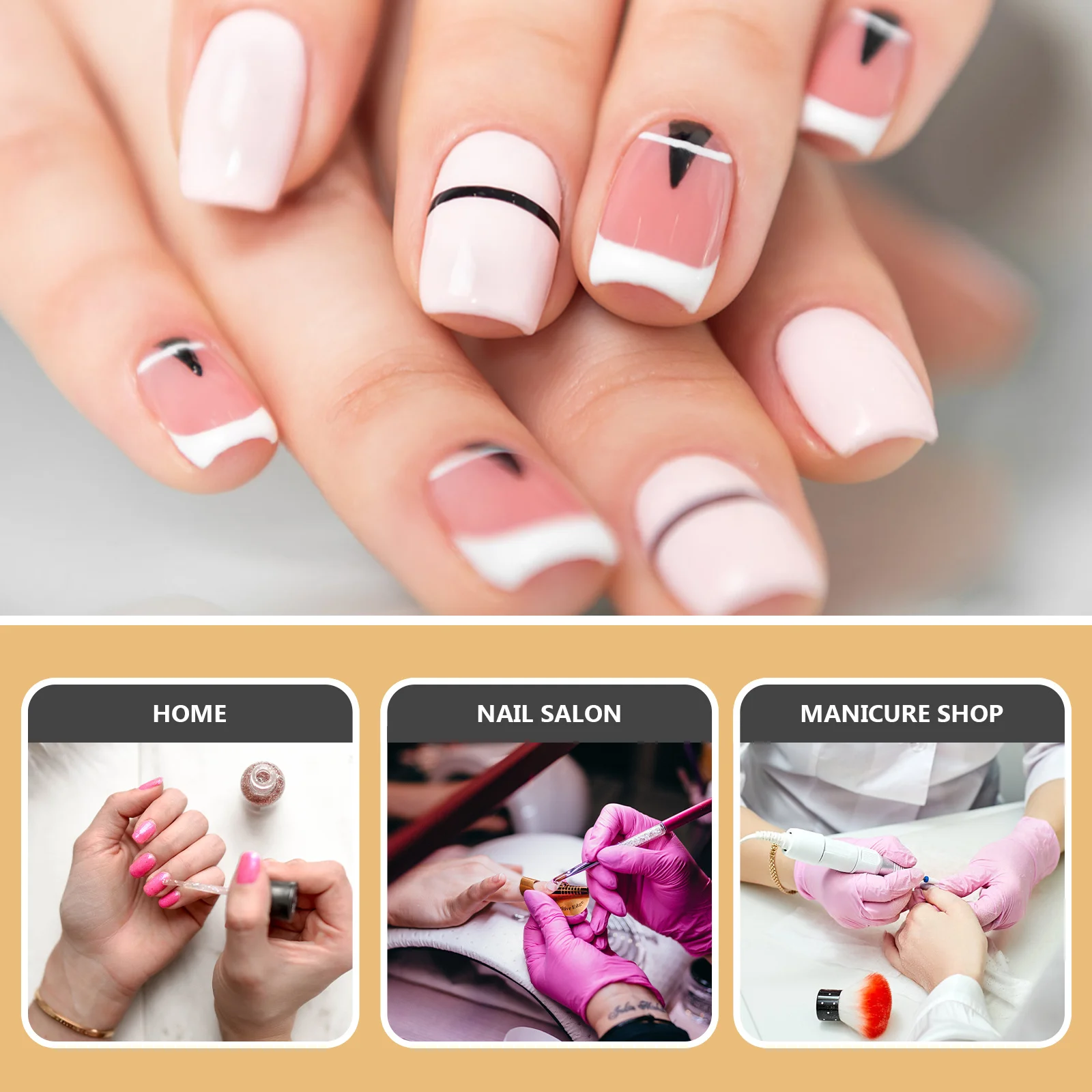 5 قطعة 0.5 سنتيمتر مسمار الفن الشريط DIY بها بنفسك الديكور خط ملصقات لزجة قوية الغراء لتصميم أنماط الأظافر نظيفة ومريحة