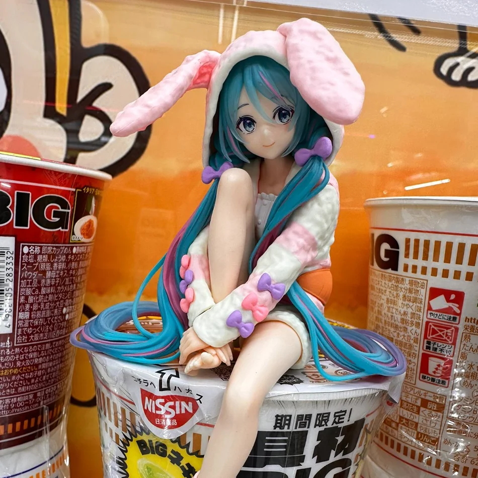 

New In Stock Hatsune Miku Rabbit Ear Pajamas Collectible Anime Action Kwaii Miku Figures Model Toys Christmas Gifts