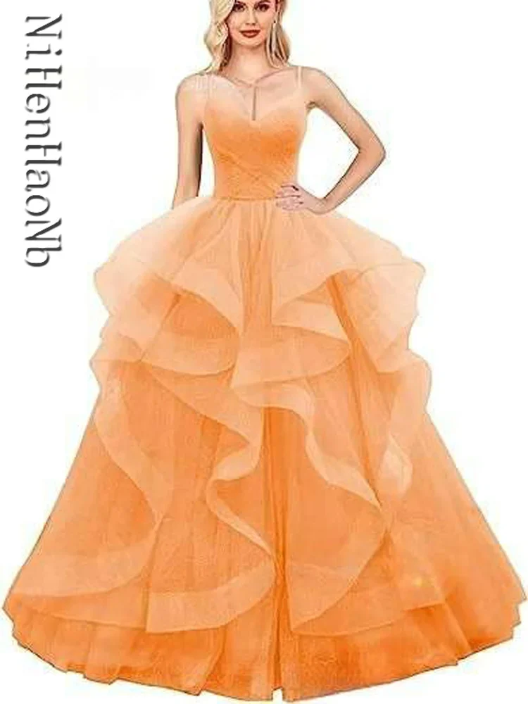 V Neck Custom Color Quinceanera Dresses Dresses Spaghetti Strap Prom Dress High Waist Evening Gowns Party Dress Robe De Soiree