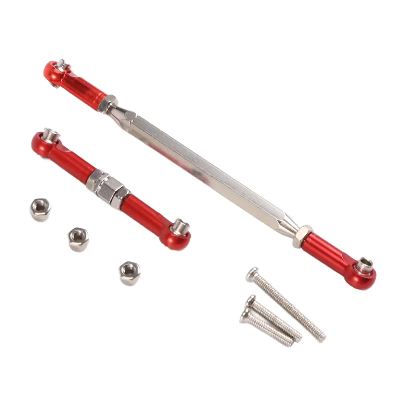 

A45F-Metal Adjustable Steering Linkage Servo Link Pull Rod Turnbuckle For MN D90 D99 MN-90 FJ-45 1/12 RC Car Crawler