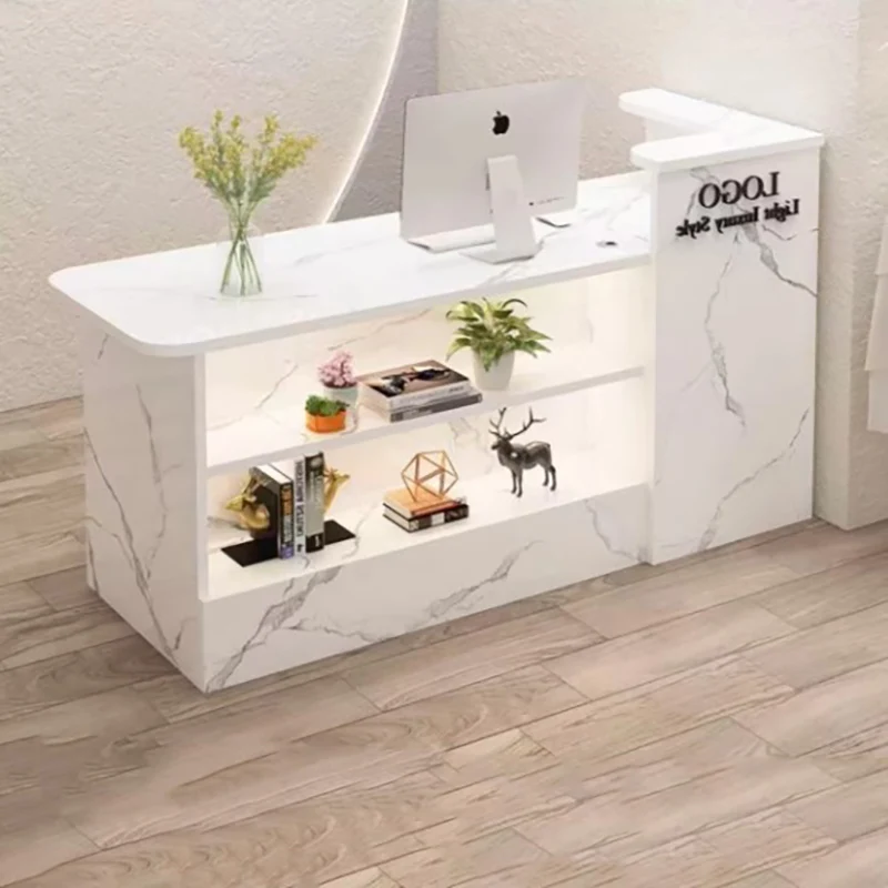 ديكورات مكتب الاستقبال الفاخرة الجمالية، مكتب الاستقبال الحديث، أثاث صالون الشعر