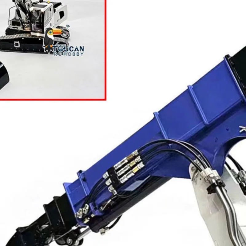 

Painted Hydraulic Telescopic Boom 1/14 Metal For MTM RC Excavator 946 EC380 Digger Remote Control Construction Car Upgraded Part