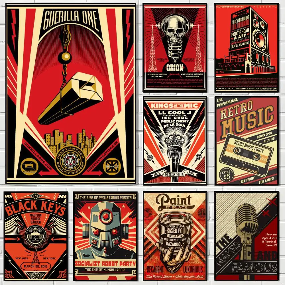 Retro Music Stage Art Poster Aesthetic Wall Art Canvas Poster Room Decoration Items Bedroom Decor