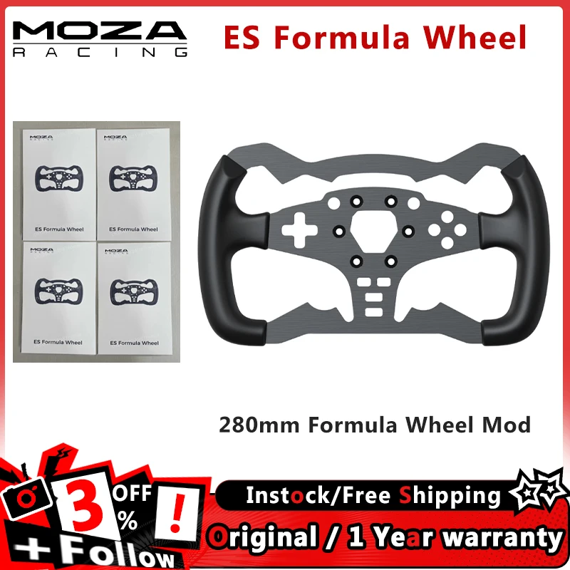 MOZA Racing ES Formula Wheel Mod 280mm Aviation Grade Aluminum Body Specially Designed and Adapted for the ES Wheel