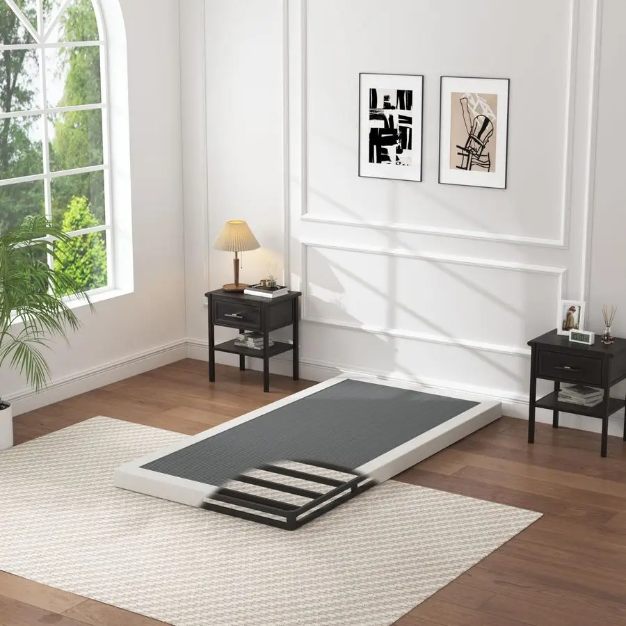 

Profile Box Spring Twin 3 Inch Box Spring for Twin Heavy Duty Bed Foundation Metal Bed Base Easy Assembly