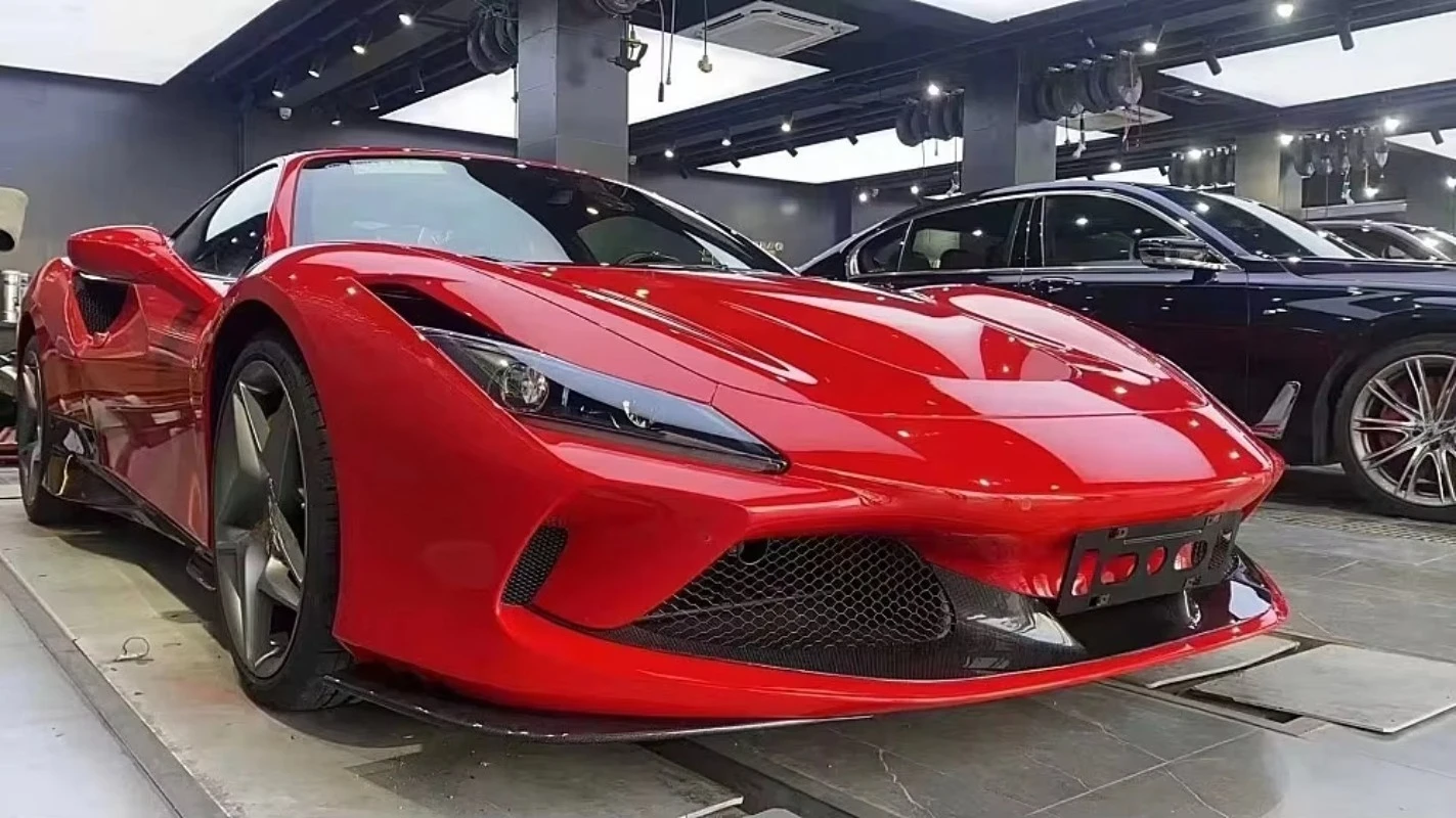 New for  F8 Body Kit OEM-Dry Carbon Fiber Upgrade Front Bumper Lower Lip Side Skirt Rear Diffuser Spoiler