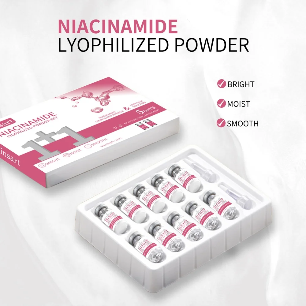 1 Box/10Pcs of Nicotinamide Freeze-Dried Powder Set Skincare Set Moisturizing Gift for Women