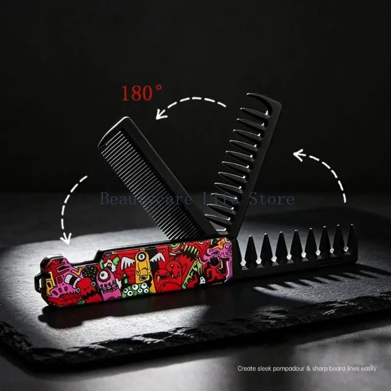 652C Hair Styling Comb With 2 or 3 Prong Design Specifically For Textured Quiffs And Sleekly Back Hairstyles
