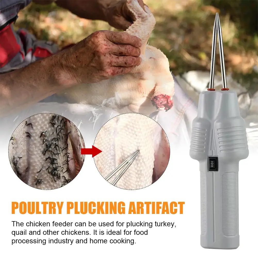 Poultry Plucking Artifact Chicken Feather Duck Goose Hair Clip Handheld Hair Tweezers Pig Tool Poultry Electric Removal Fea F7N7