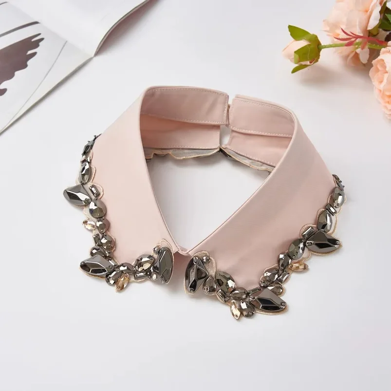 Fashion Diamond Women False Collars Beading Removable Collar For Women Fake Collar Detachable Diamond Lacklace Nep Kraagie