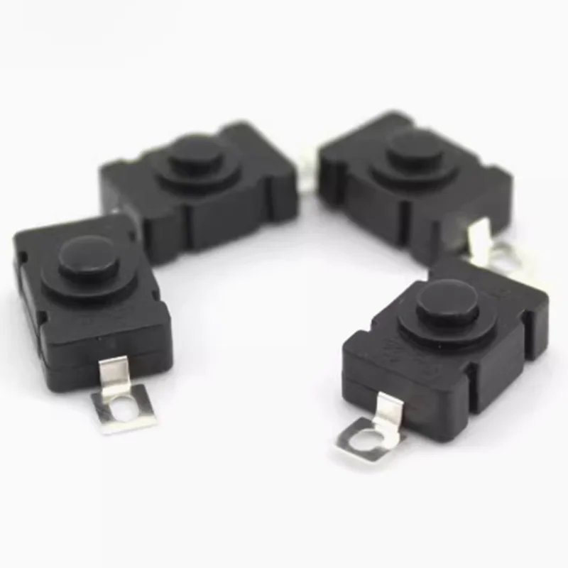 10pcs KAN-28 Flashlight Switch Self Locking Push Button Switch 18x12mm