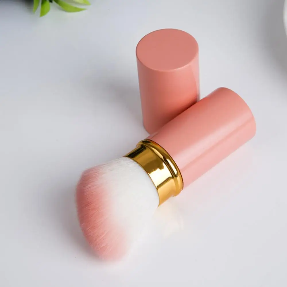 Farbe profession elle Make-up Pinsel einziehbare Rouge Puder Foundation Gesicht Make-up Pinsel mit Abdeckung Maquiagem