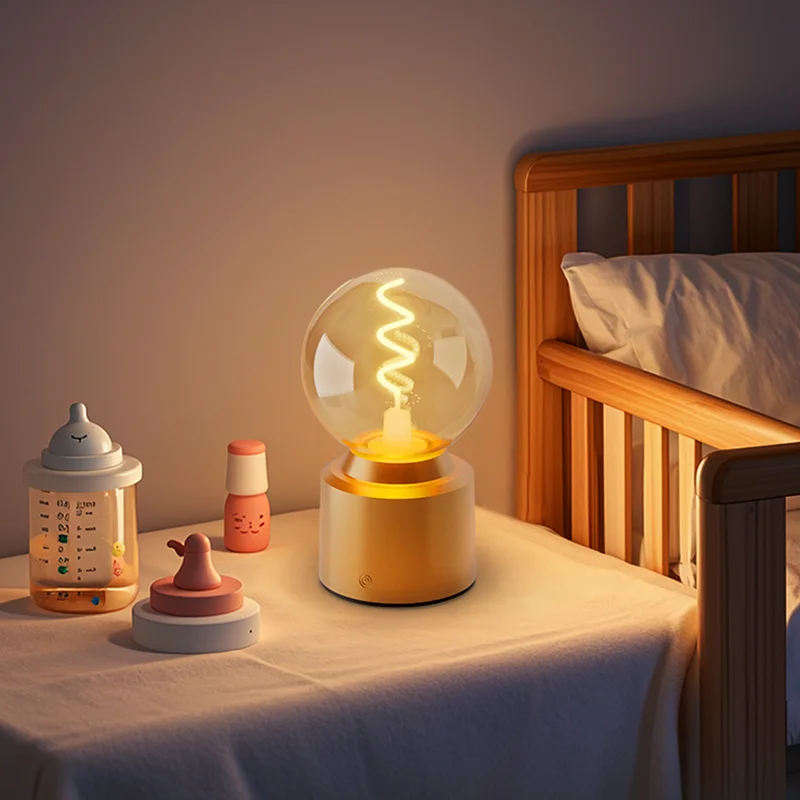 3D Christmas Eve Light Customizable Touch Desk Lamp Wedding Birthday Gift Charging Portable Bedroom Decoration