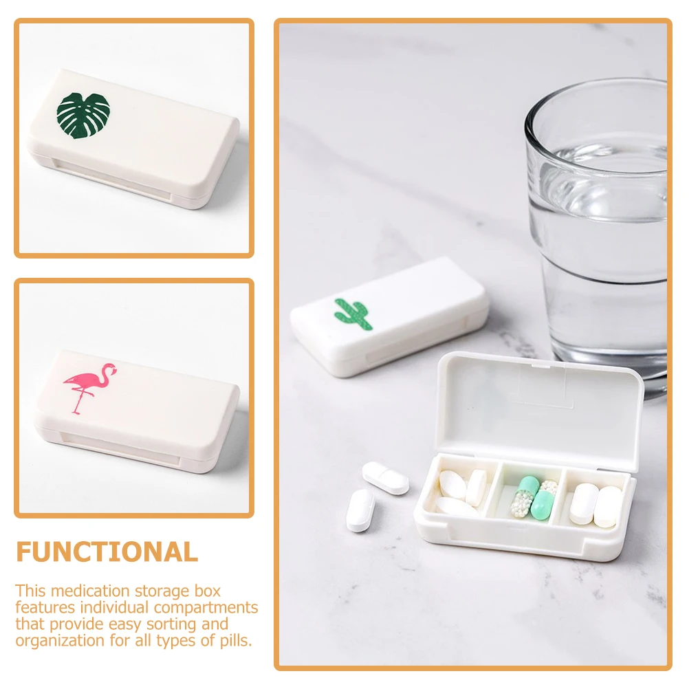 

8pcs Portable Medicine Storage Case Weekly Pill Organizer Multi Compartment Plastic Reusable Container Compact Travel Holder