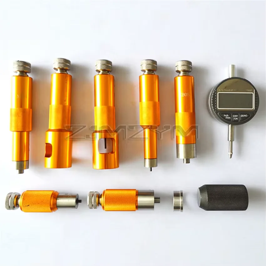 Kit de herramientas de medición de válvula de inyector Common Rail, herramienta de medición de carrera de válvula de inyector diésel con calibre