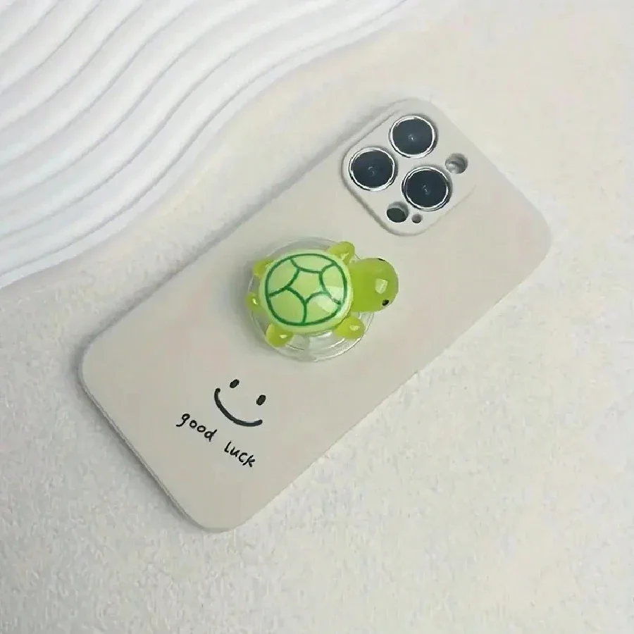 Luminous Turtle Phone Holder ABS Retractable Folding Grip For iPhone Android Creative Phone Support Gift