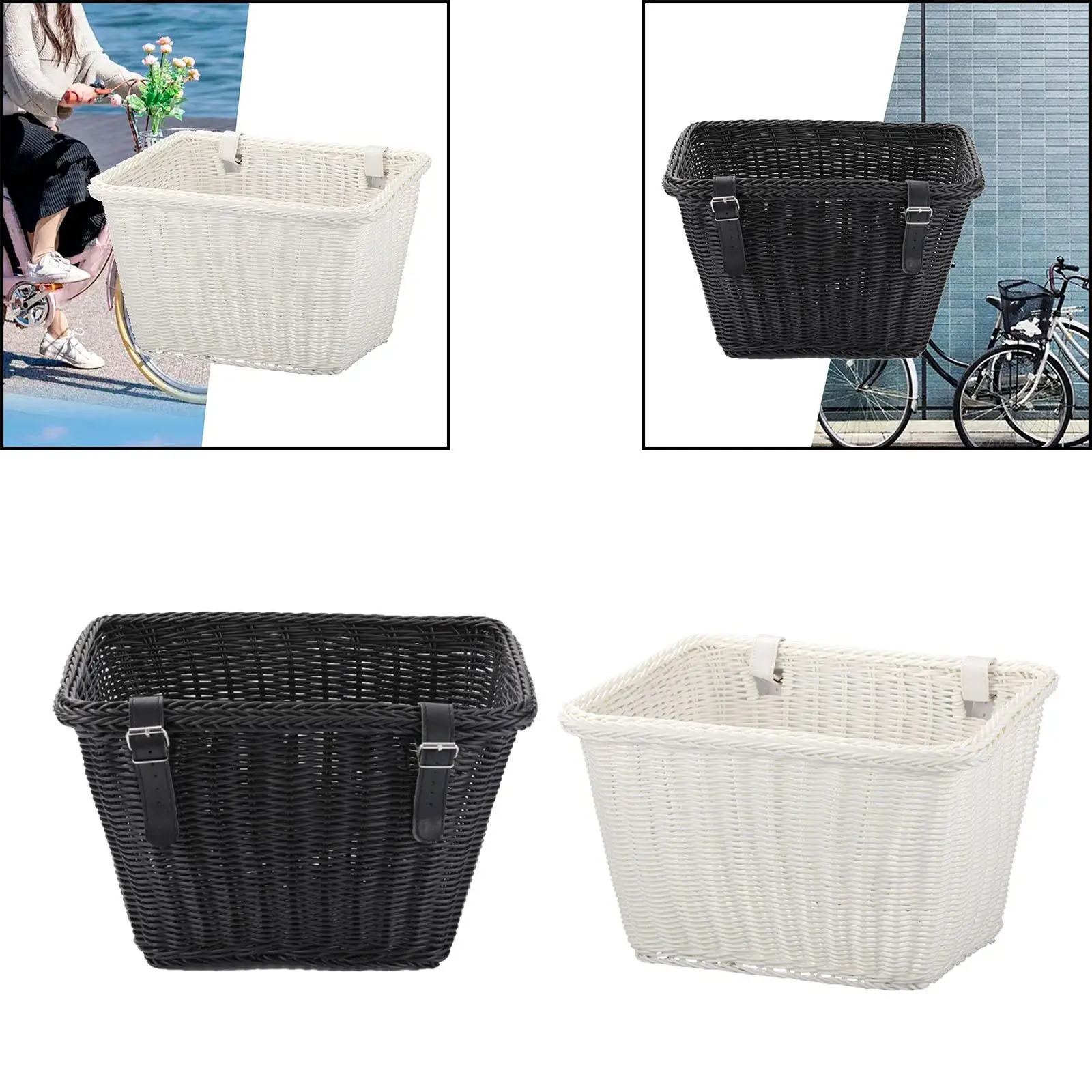 Bicycle Basket, Bicycle Front Handlebar Basket, Small Items Container, Portable Bicycle Basket with Adjustable Straps