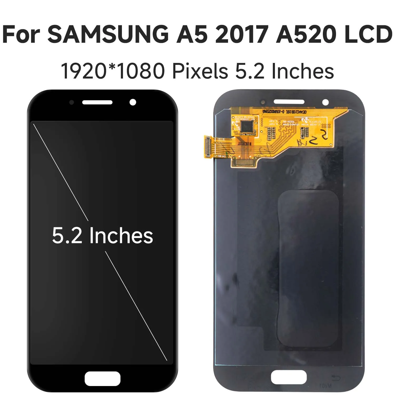 A5 2015 2016 2017 5.2\'\'For Samsung 5.0\'\'For A500 A510 A520 LCD Display Touch Screen Digitizer Assembly Replacement