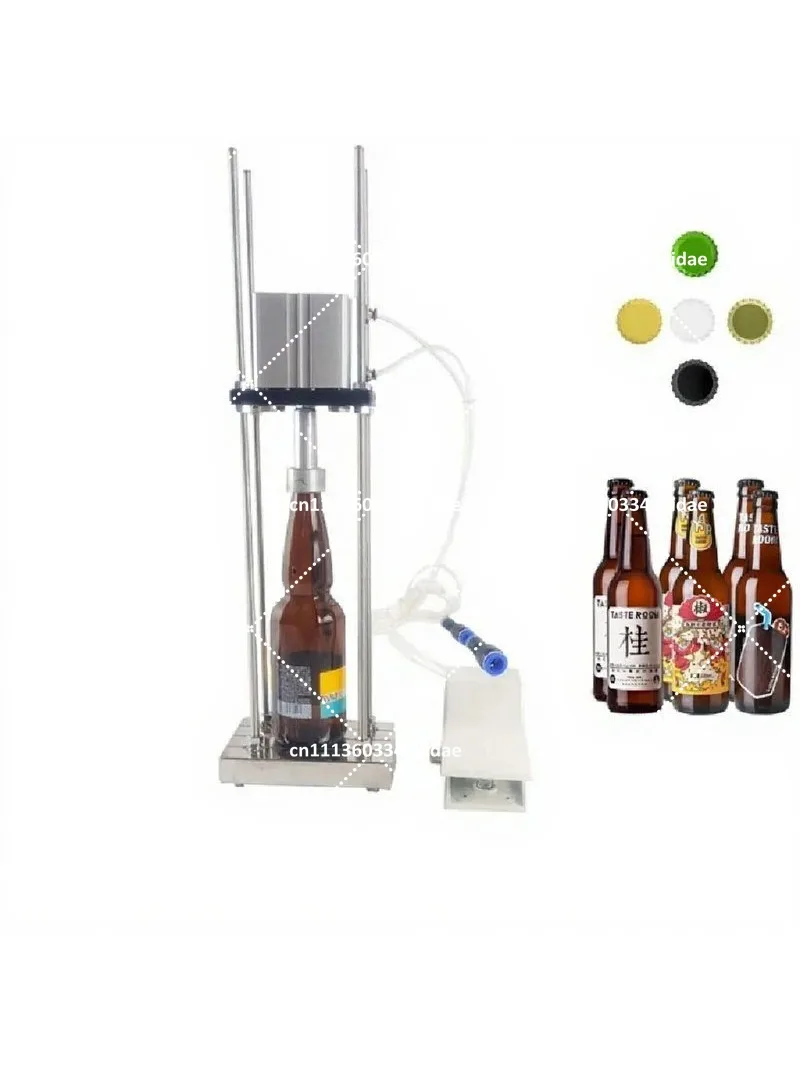 Crown Cap Pneumatic Capping Machine Semi-automatic Wine Bottle Glass Cap Capping Machine Homemade Beer Bottle Capper
