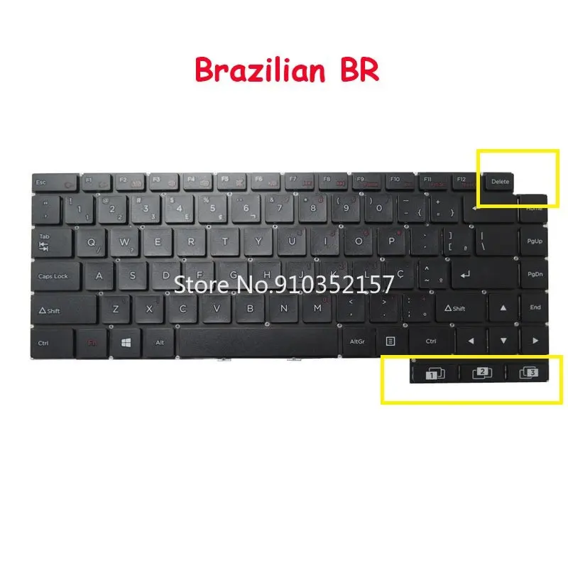 Teclado de diseño BR para ordenador portátil, para SCDY300-16-US-1, Brasil, sin marco