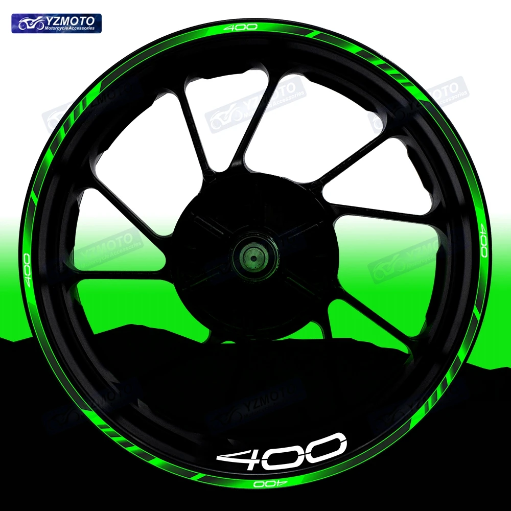 

For Z400 Motorcycle Accessories 17 Inch Front Rear Wheel Racing Sticker Decal Reflective Decorative Hub Stripe Rim Stickers