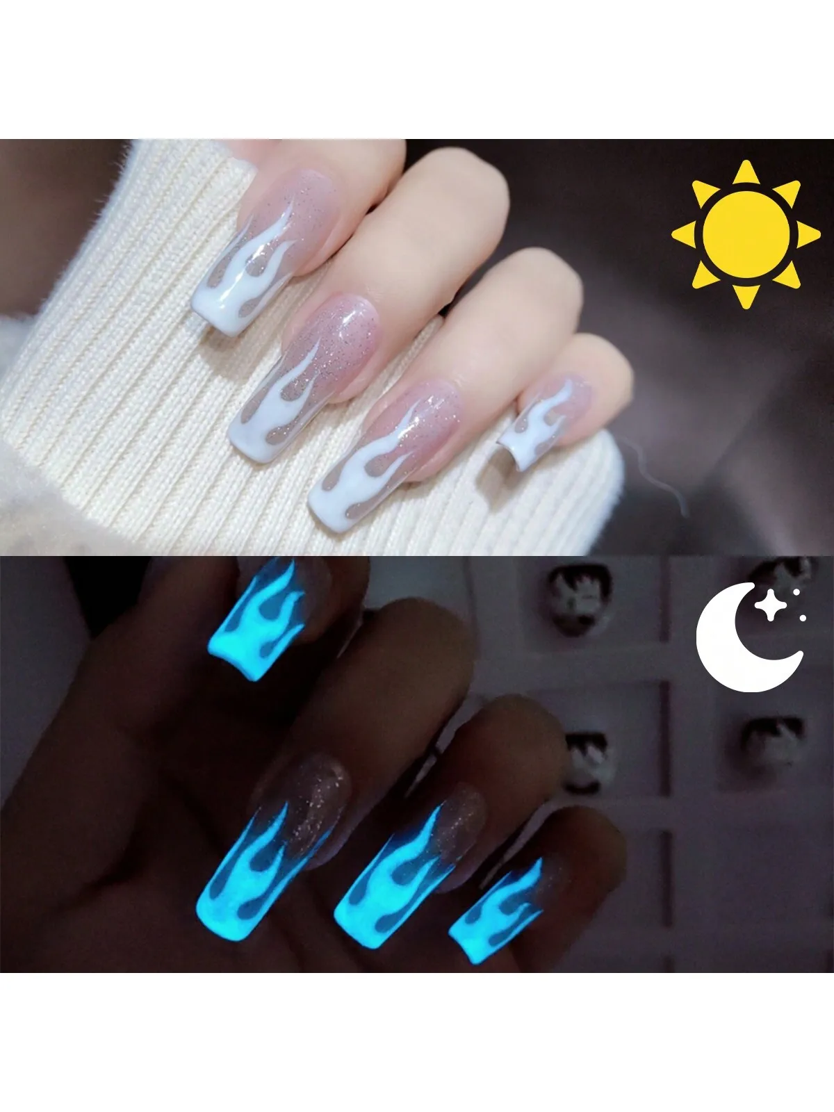 1Pc 15ML Glow in the Dark Gel Nail Polish - Luminous Top Coat for Home Salon Manicure and DIY - Long-Lasting and Durable