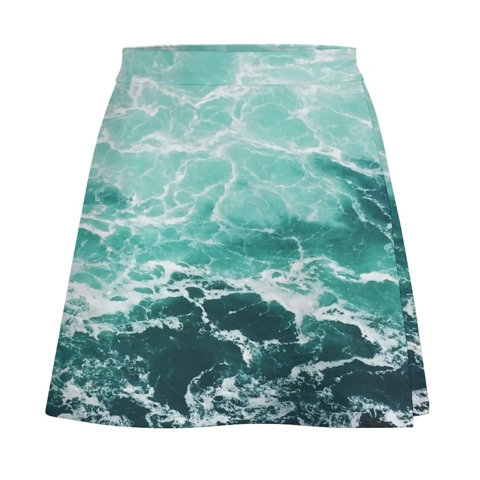 Blue Ocean Summer Beach Waves Mini Skirt korean style women clothing Dresses Mini Skirt