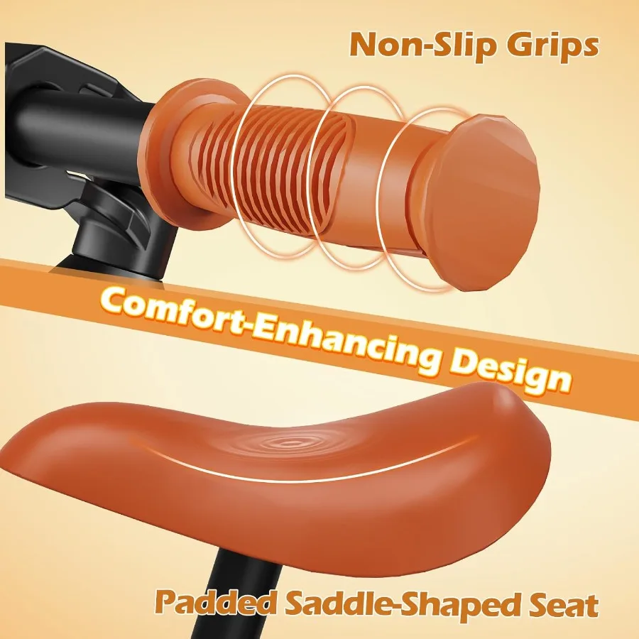 14インチバランスバイク（2～6歳向け）軽量自転車、調節可能なシート付き、空気入りゴムタイヤ、乗用玩具、誕生日プレゼント