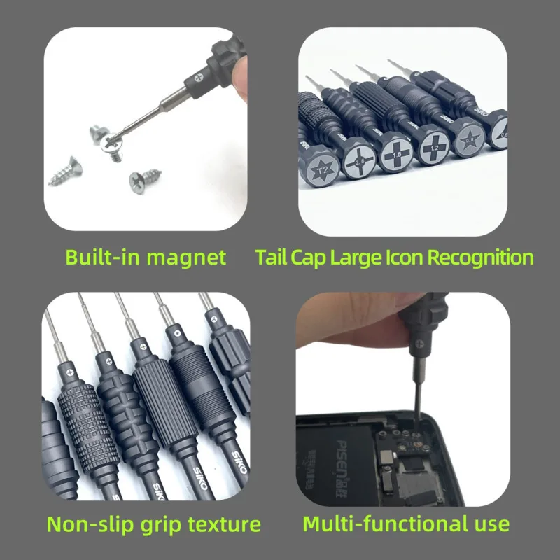 NEW 6 in 1Precision Screwdriver Set Strong magnetic repair tool for iphone and android mobile phone Cross Pentagon screwdriver