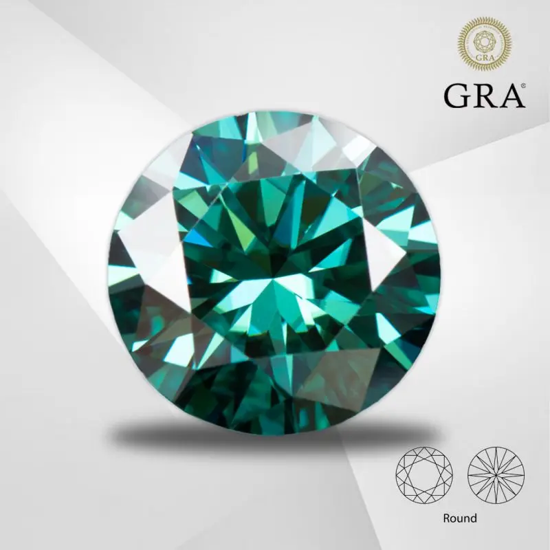 

Moissanite Stone Round Cut Multiple Natural Color Available Gemstone Beads For DIY Jewelry Wholesale Link With GRA Certificate