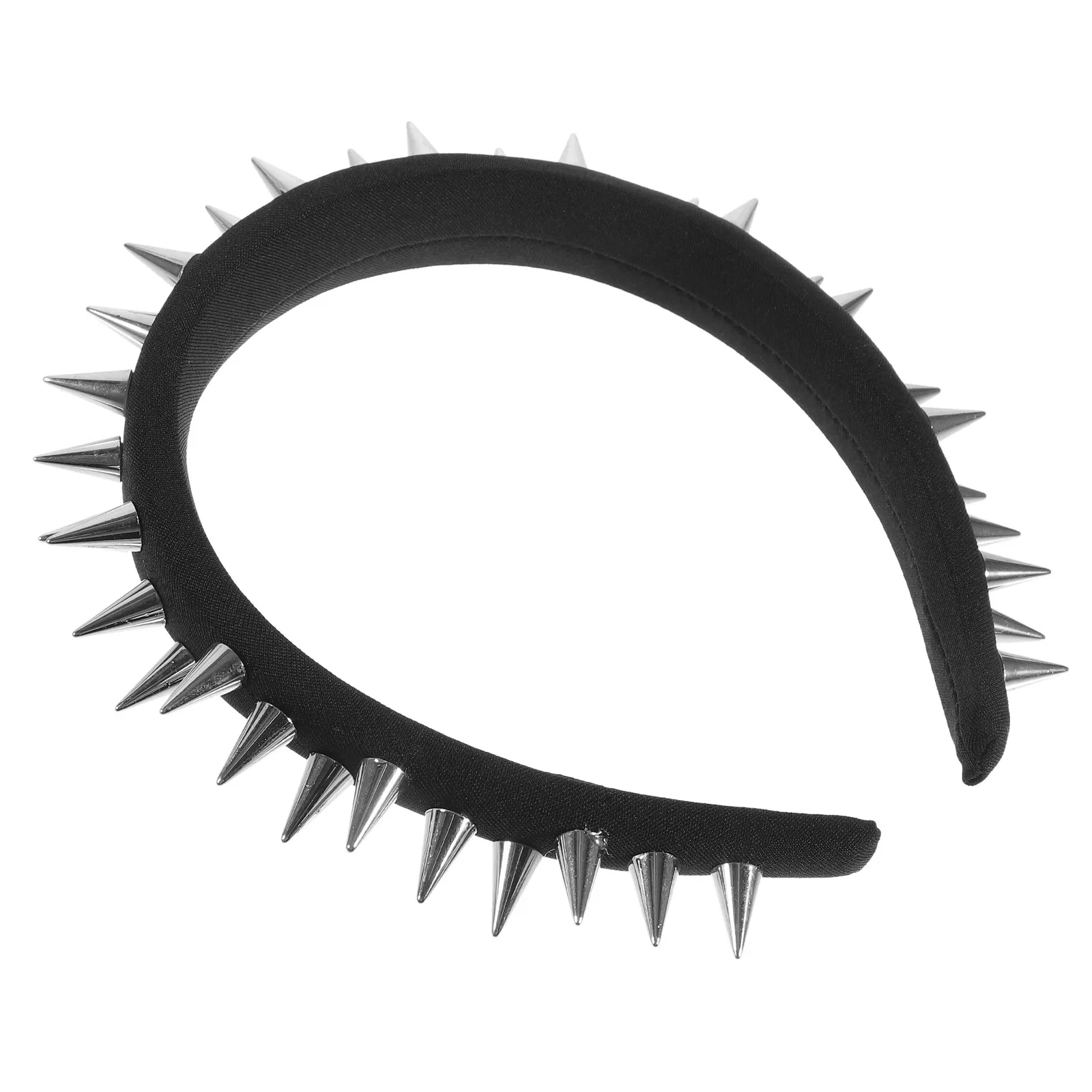 

Black Studded Headband Punk Style Spiked Headband No Slip Secure Fit Fashion Hair Accessories for Women Teens Halloween Cosplay