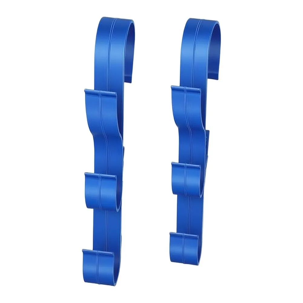 Triple Hanger Design Pool Hook Set Three-hook System Tangle-free Storage Vibration-free Stability Tool-free Mounting