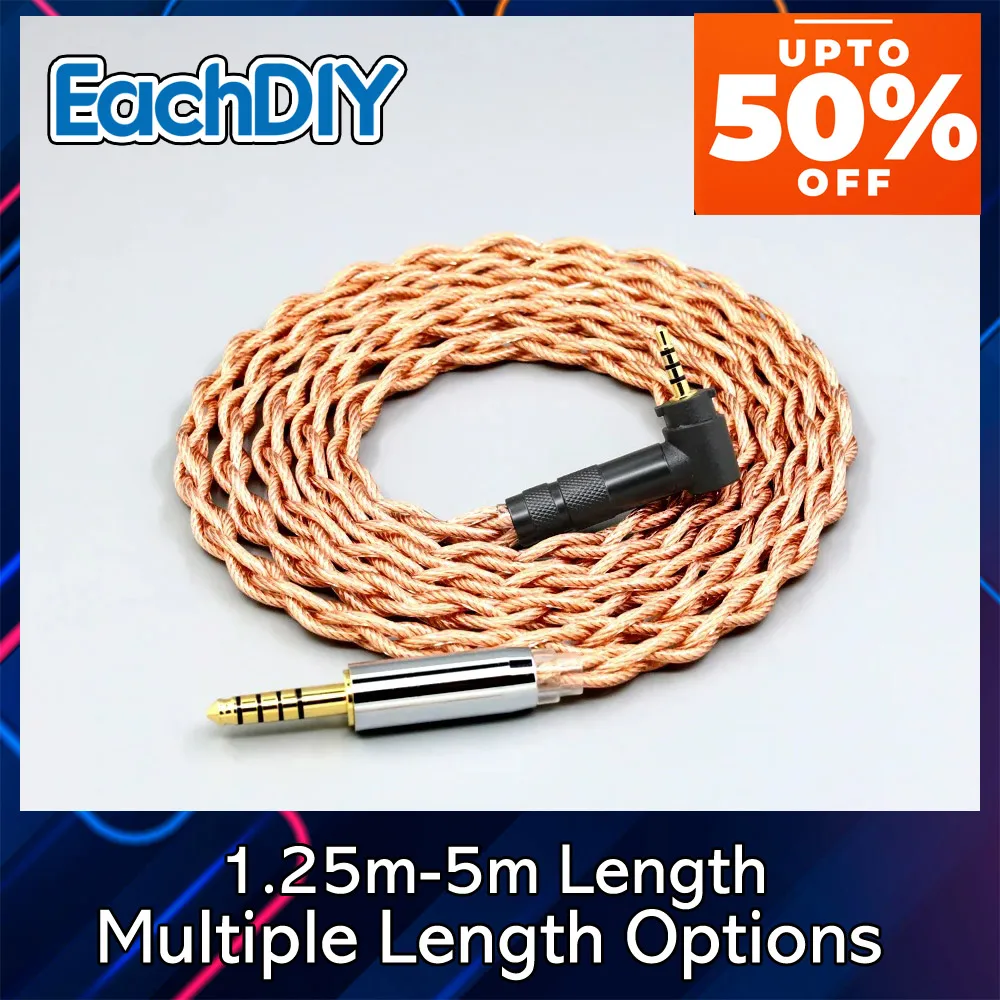 ป้องกัน Coaxial ผสมสายหูฟังสําหรับ Fostex T50RP 50TH ครบรอบ RP หูฟังสเตอริโอ Graphene 7N OCC 8490