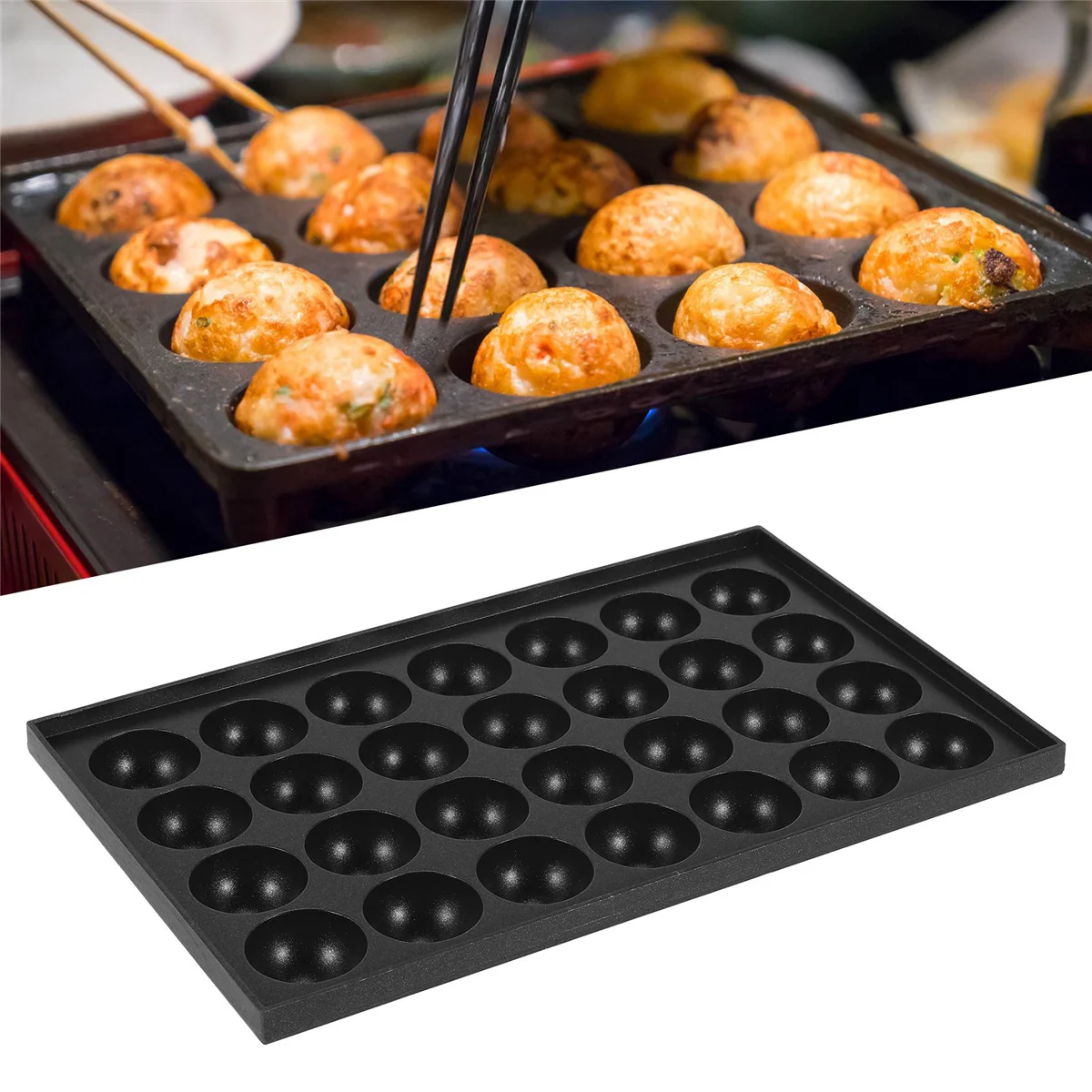 28 Holes 4cm Takoyaki Hot Plate Non Stick Cook in Home Takoyaki Takoyaki Plate Only Takoyaki Aluminium Plates