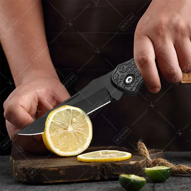 WXCOO Folding Knife Stainless Steel Pocket Knife Multifunctional Fruit Peeler Kitchen Fruit Knife Kitchen Household Cutting Tool