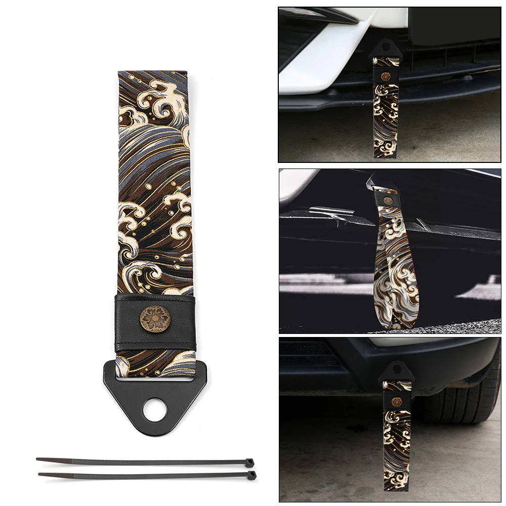 Universal Personalize JDM Towing Rope High Strength Polyest Trailer Tow Rope Racing Car Tow Eye Strap Bumper Trailer BAG073