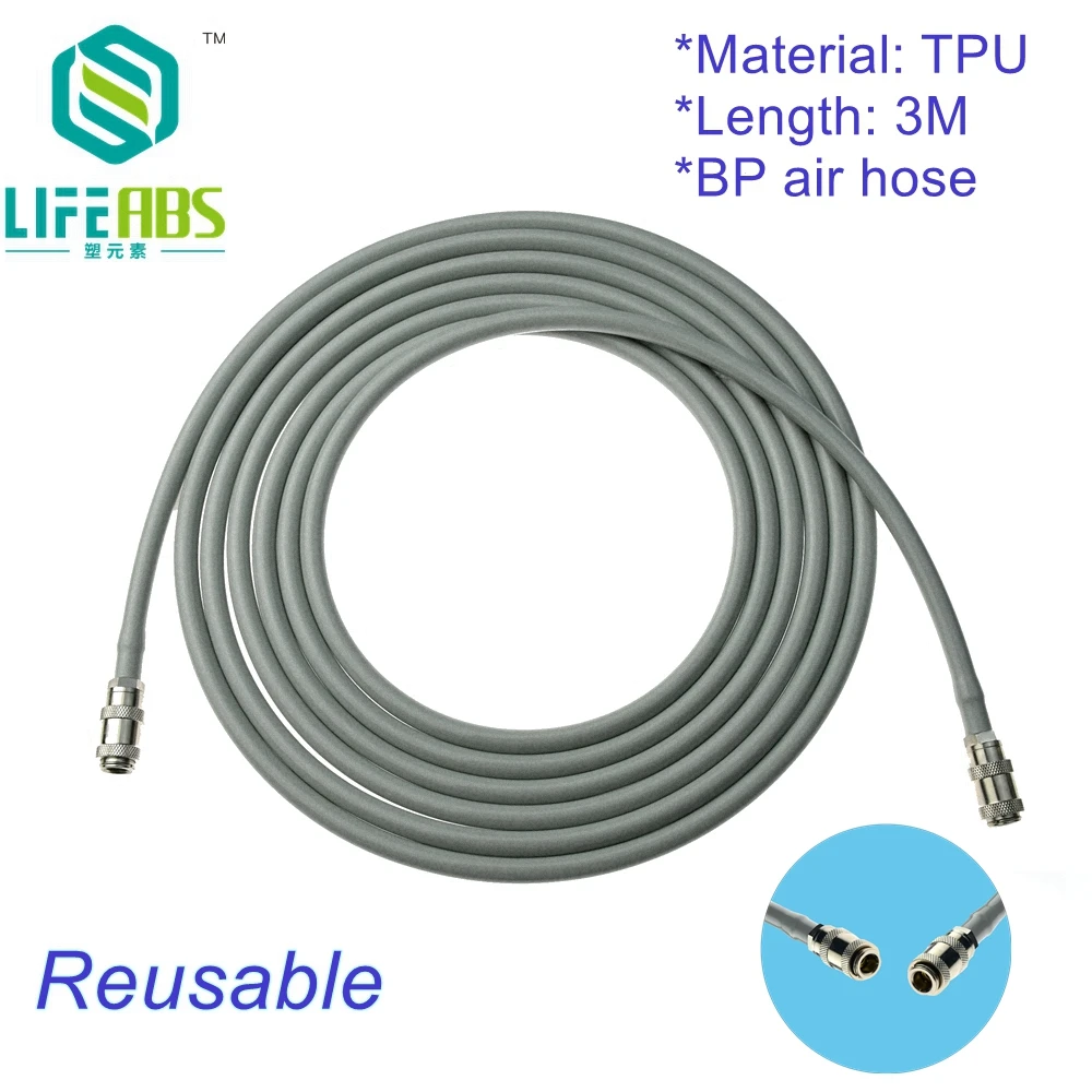 Blood Pressure Cuff Air Hose Single Tube,L=3m.Compatible with min*dr*ay,Mec1000, Edan, Nibp Extension Tube.