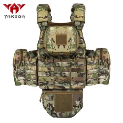 YAKEDA   Five piece equipment bag training vest, detachable and expandable, waterproof, wear-resistant and tear resistant