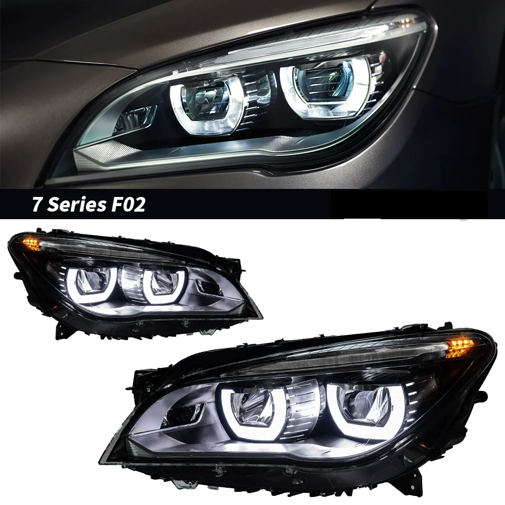 

Светодиодная фара в сборе для BMW 7 серии F02 09-15, модифицированный новый стиль, передняя лампа DRL, указатель поворота, 2 шт.